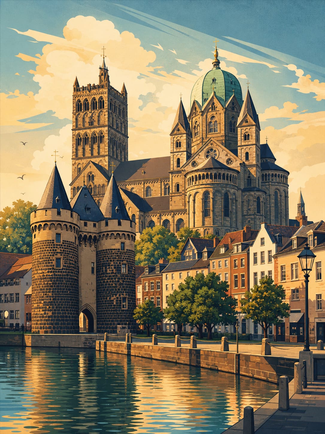 Neuss am Rhein mit Stadtansicht - Energieberatung A+ Pilot